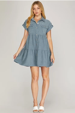 Button Down Corduroy Dress