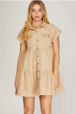 Button Down Corduroy Dress