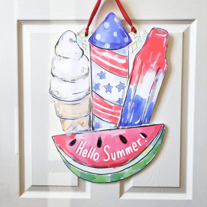 Hello Summer Treats Door Hanger-Fun in the Sun Sweet Party