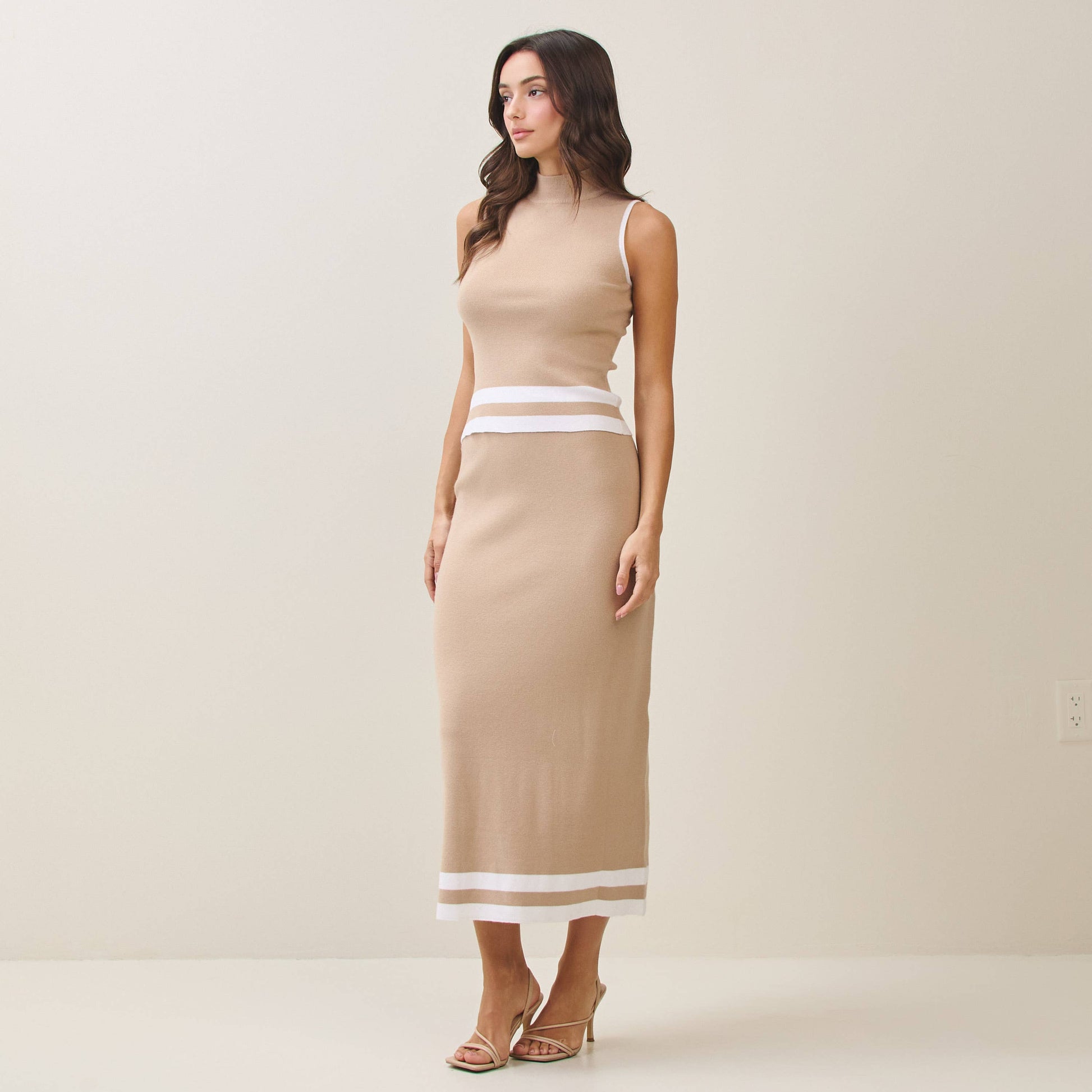 Mockneck knit top & skirt set - The Season Boutique