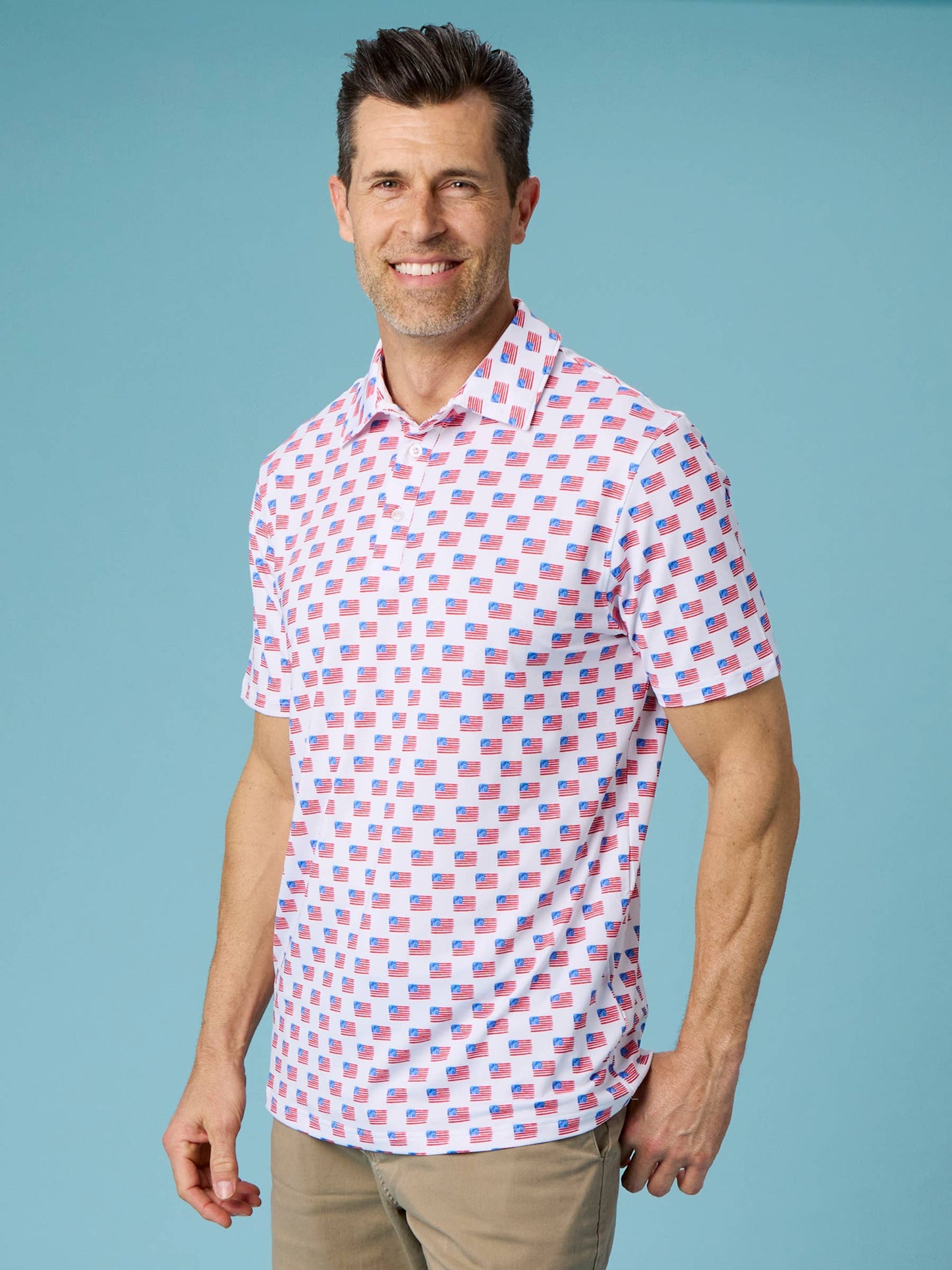 Men's Freedom Flags Performance Polo
