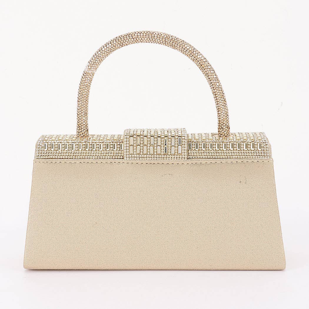 Rhinestone Party Clutch -gold