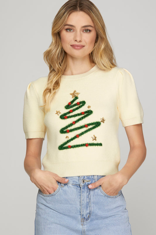 SHORT SLEEVE CHRISTMAS SWEATER