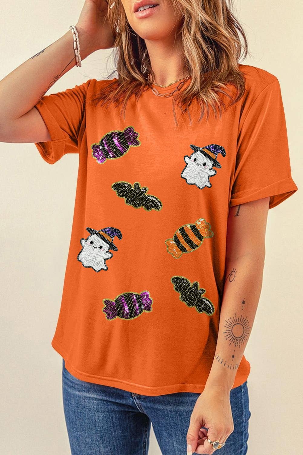 Halloween Spirit Patched Tee