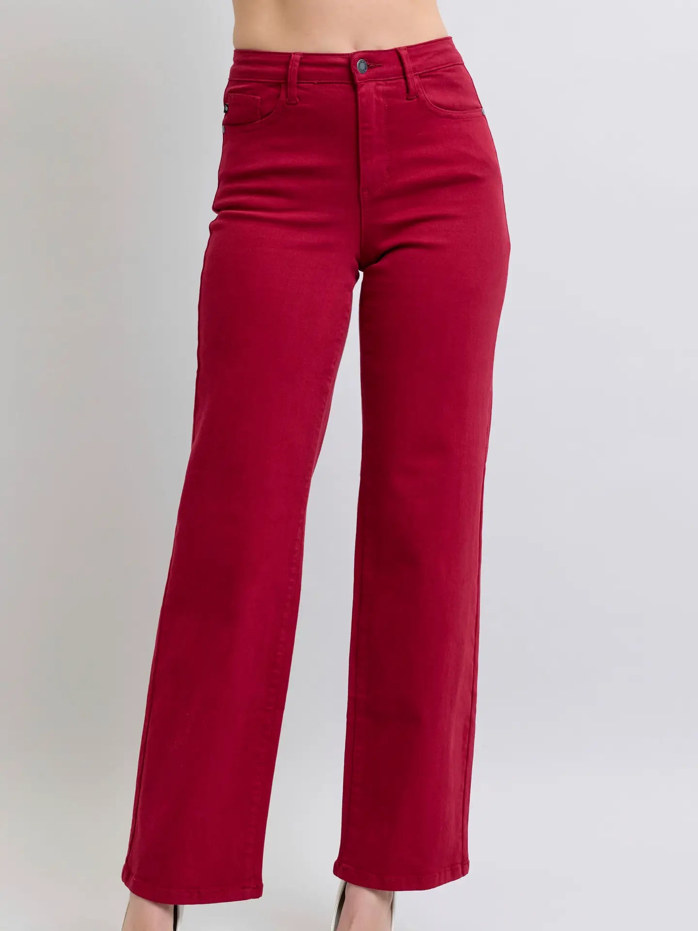 Heart Shaped Back Pockets High Waisted 90's Straight