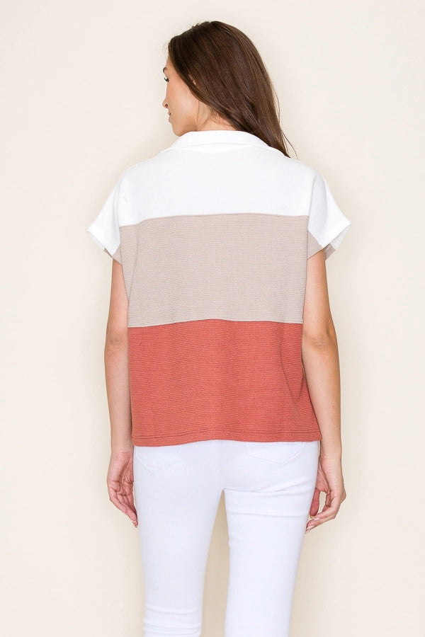 Colorblock Cloudy Knit Top