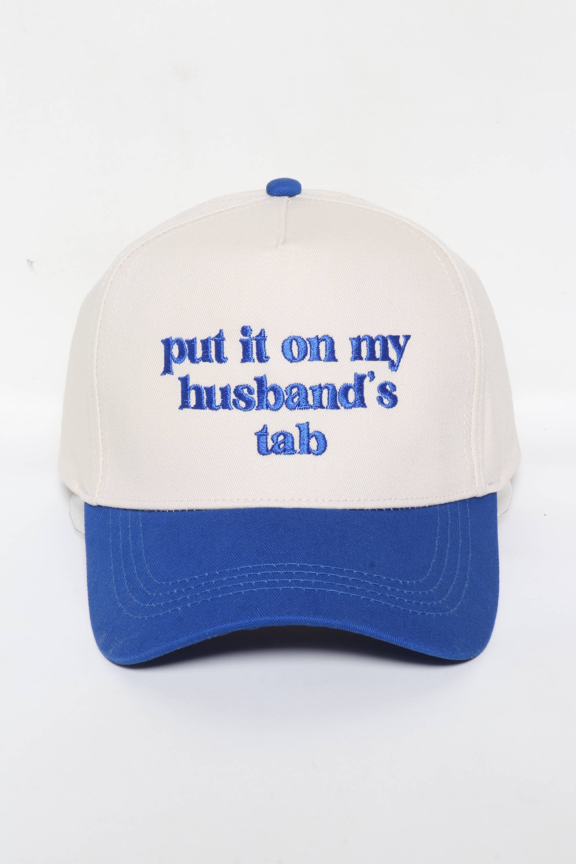 PUT IT ON MY HUSBAND'S TAB Embroidery Baseball Caps: Fuchsia - The Season Boutique