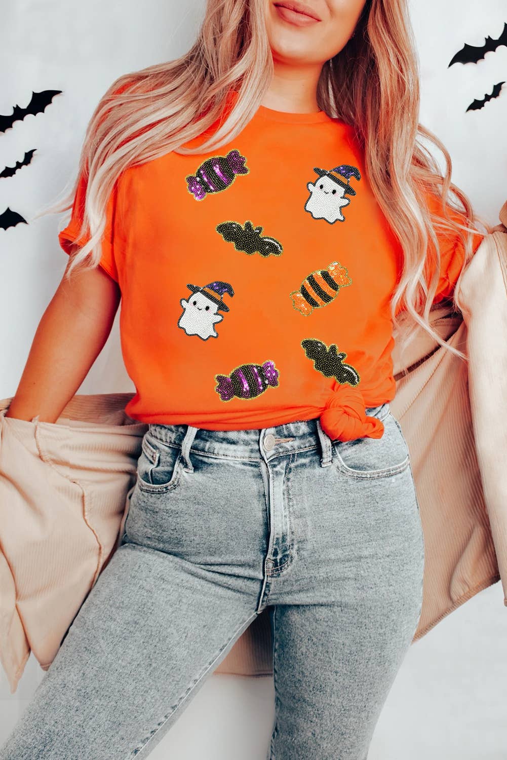 Halloween Spirit Patched Tee