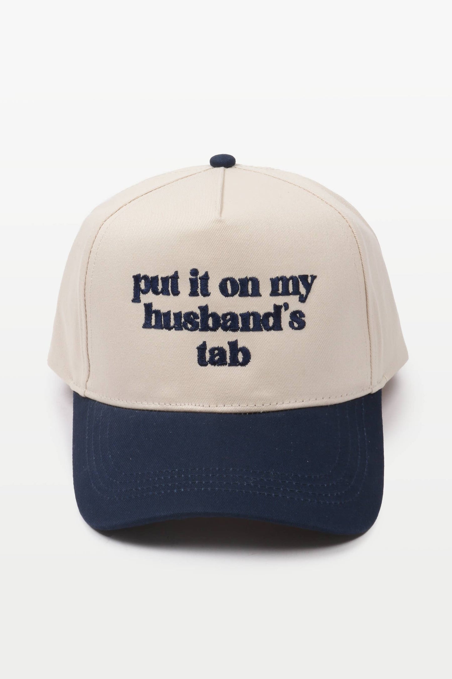 PUT IT ON MY HUSBAND'S TAB Embroidery Baseball Caps: Fuchsia - The Season Boutique