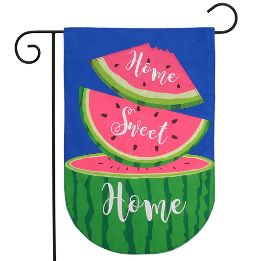Home Sweet Home Watermelon Burlap Garden Flag - The Season Boutique