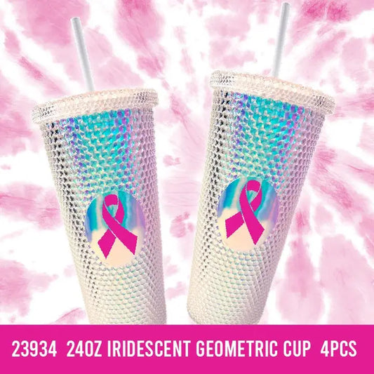 24 oz Tumbler Breast Cancer Awareness Pink