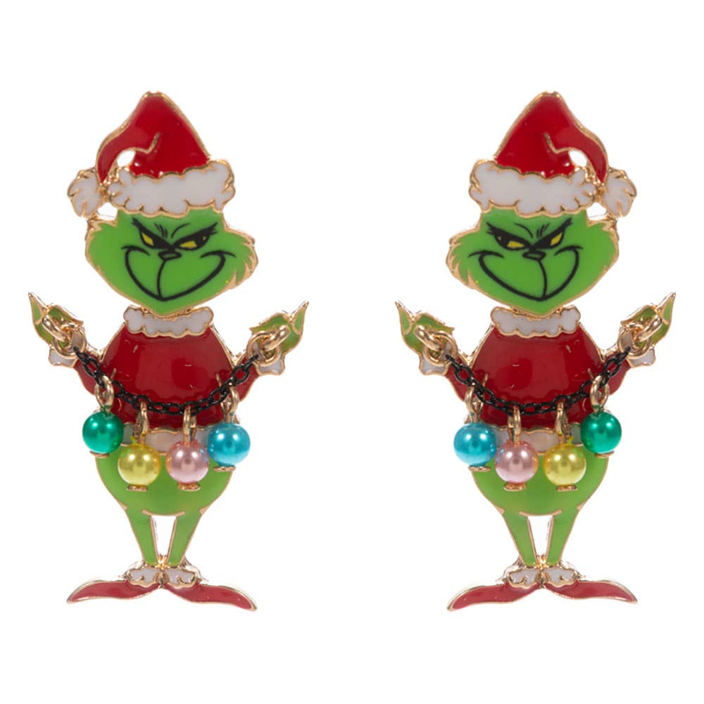 Grinch Ornament Earrings