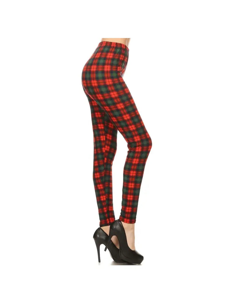 Plaid Buttery Soft High Waist Leggings