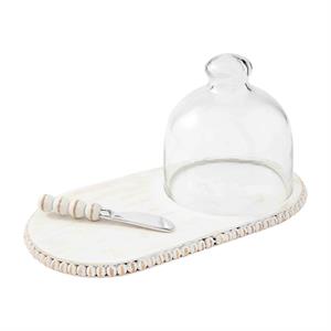 White Bead Tray & Cloche Set