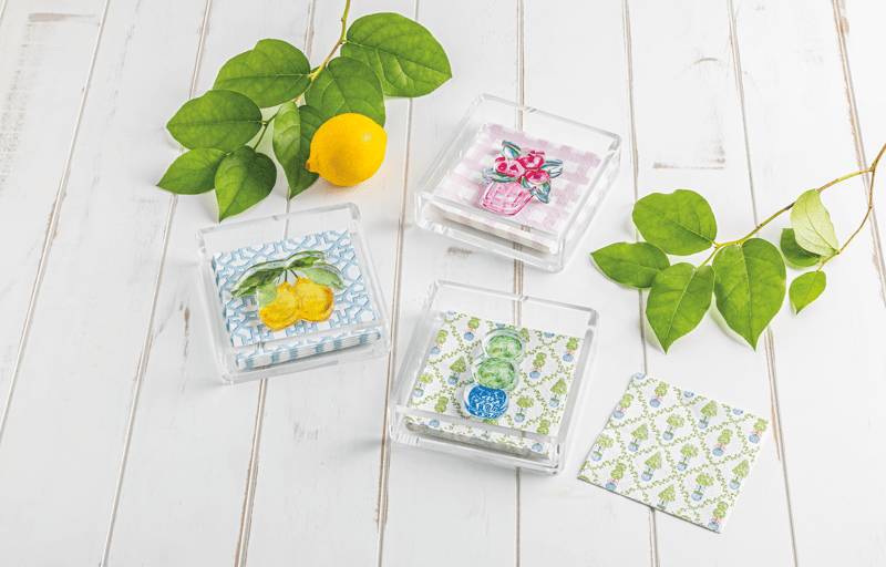 Flower Garden Napkin & Caddy Set - The Season Boutique