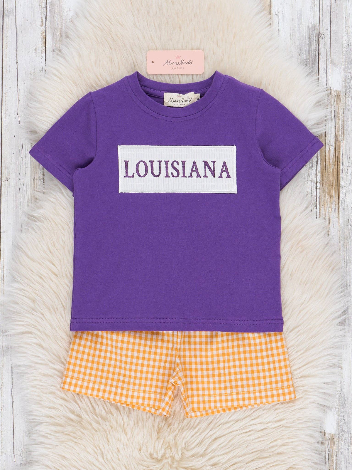 Louisiana Smocked Gingham Set