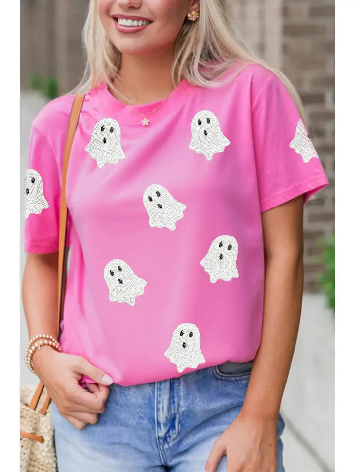 Glitter Ghost Halloween Shirt