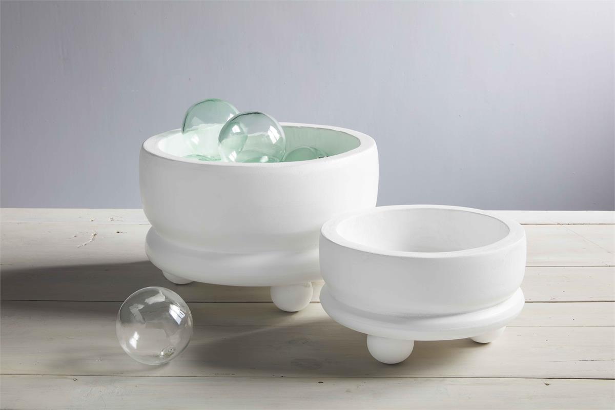 White Footed Bowl Set