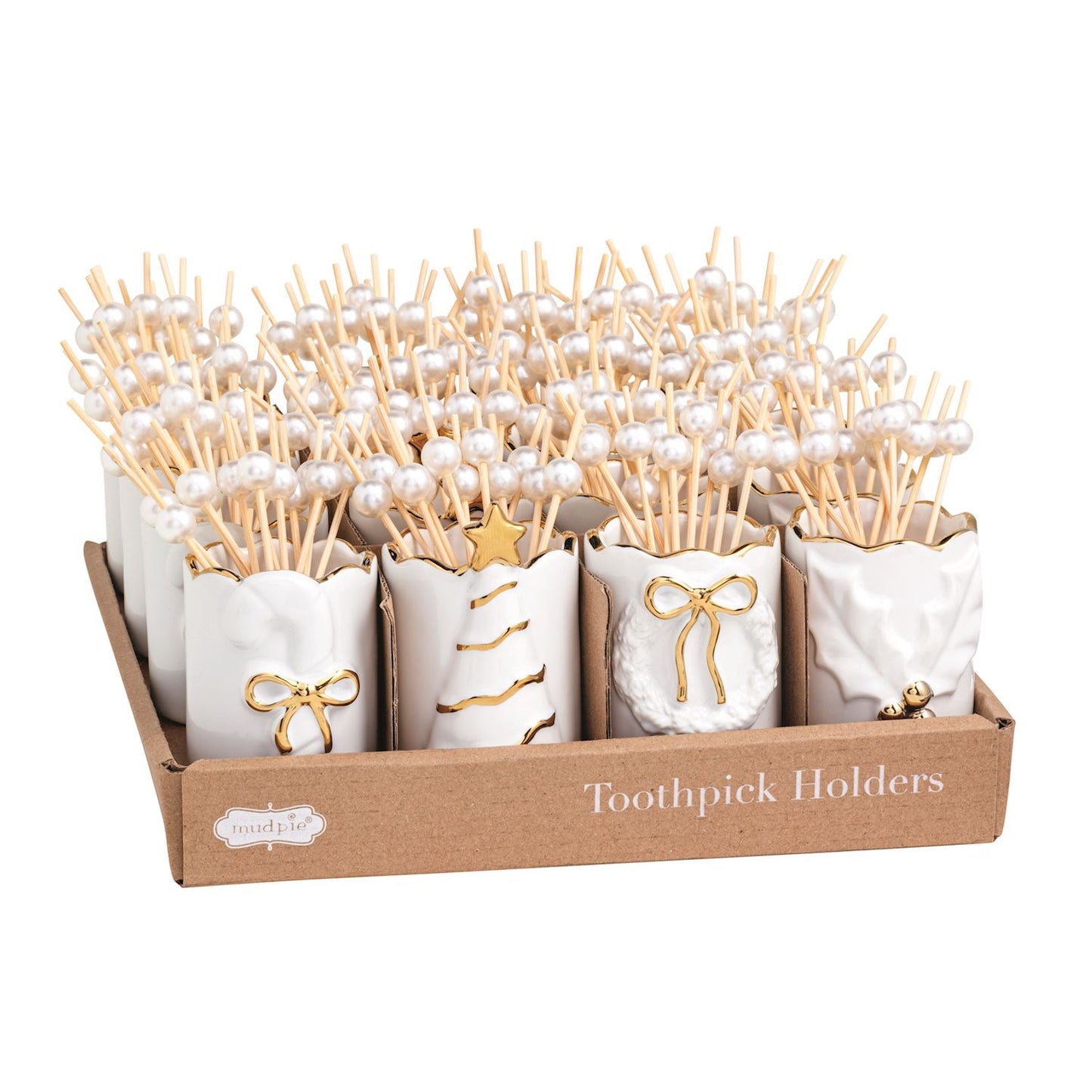 Gold Edge Toothpick Caddy Sets