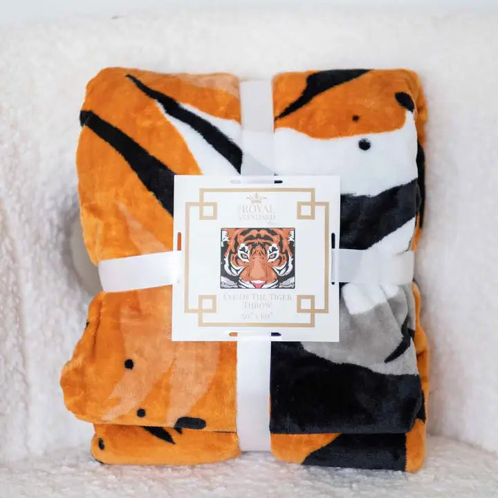 Eye of the Tiger Throw Orange/Black