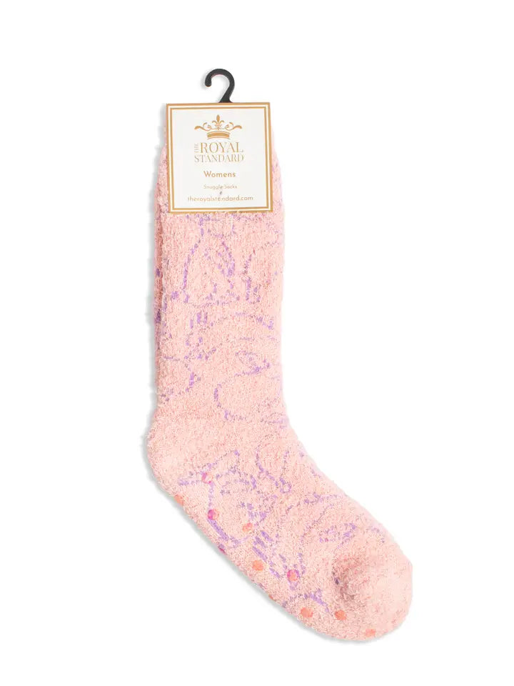 Women's Thumper Bunny Snuggle Socks Pink/Purple One Size - The Season Boutique