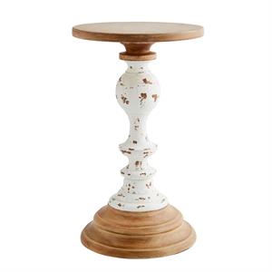 Two-Tone Wooden Rustic Candlestick - The Season Boutique