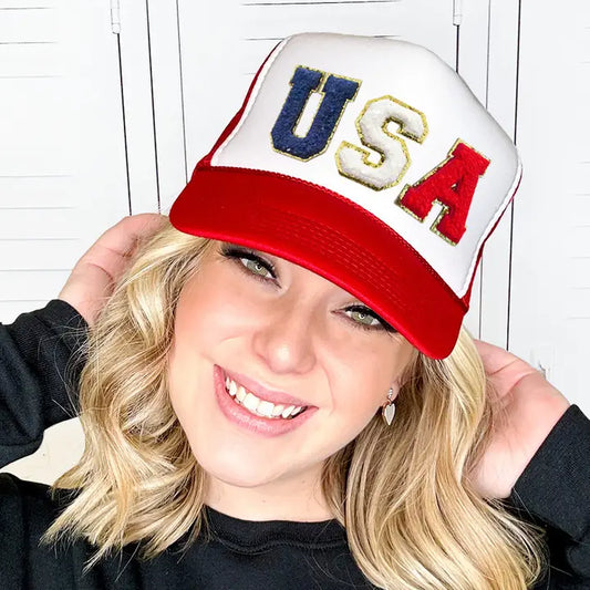 USA Chenille Trucker Hat