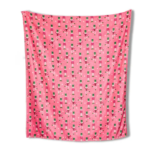 Nutcracker Cutie Throw Pink/Multi 50x60