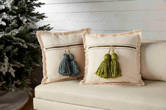 Zipper Tassel Pillow - The Season Boutique