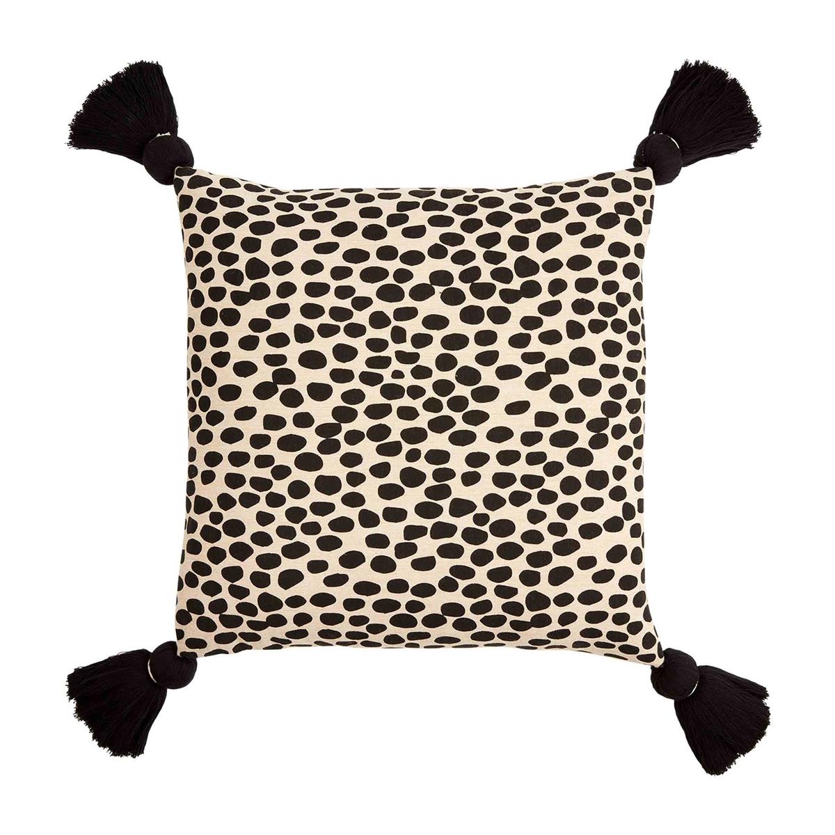Black Dot Tassel Pillow - The Season Boutique