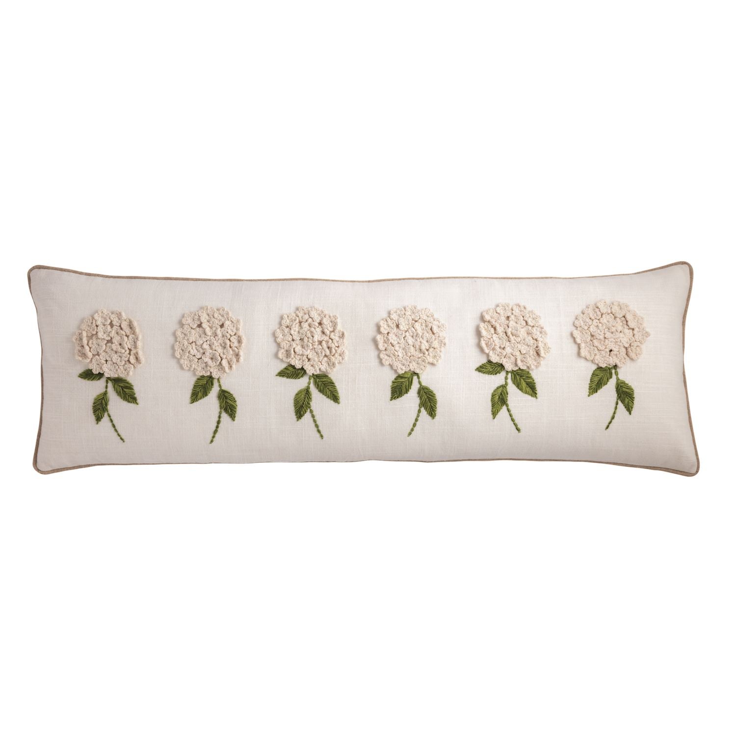 White Hydrangea Long Pillow - The Season Boutique
