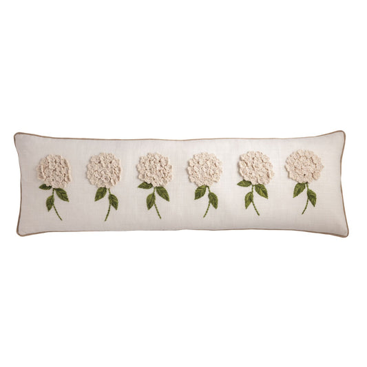 White Hydrangea Long Pillow - The Season Boutique