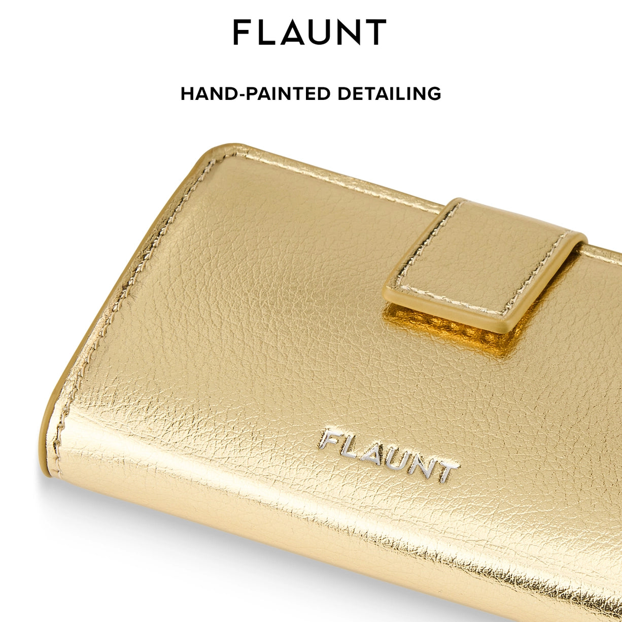 Gold Leather Magsafe Wallet