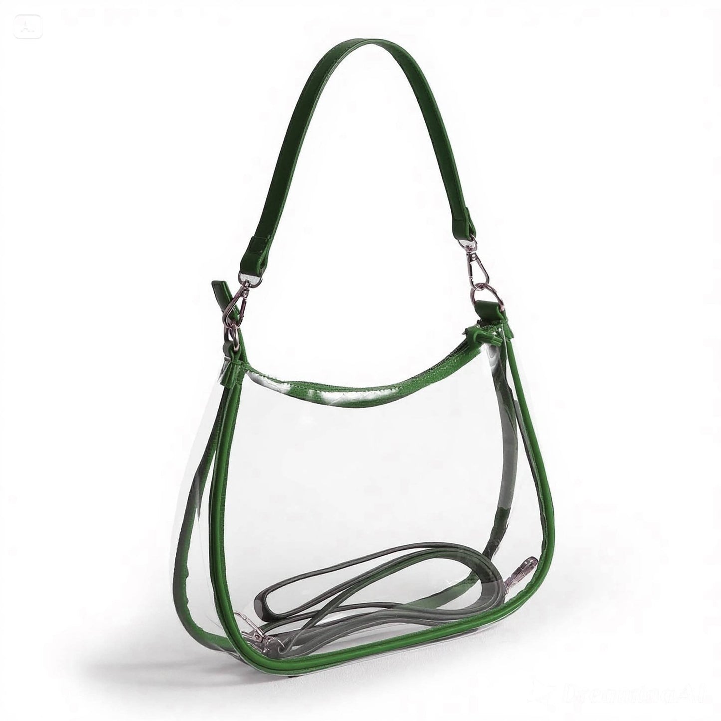 Sara Large Clear Purse with Skinny Scarf – Tulane