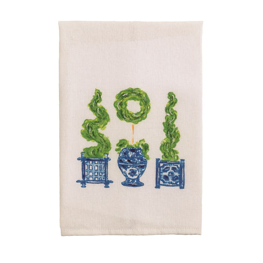 Three Topiaries Towel