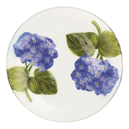 Hydrangea Glass Plate