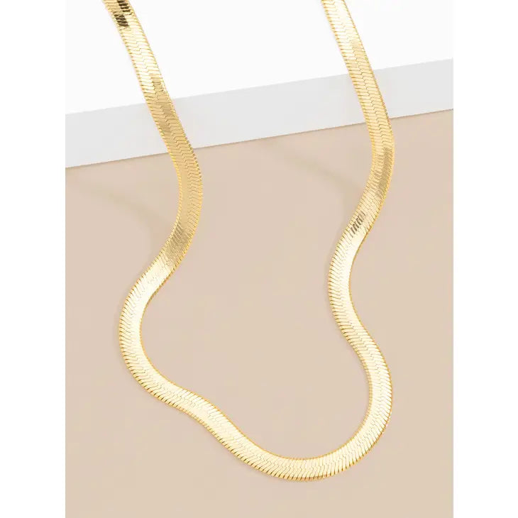 Single Strand Snake Chain Collar Necklace