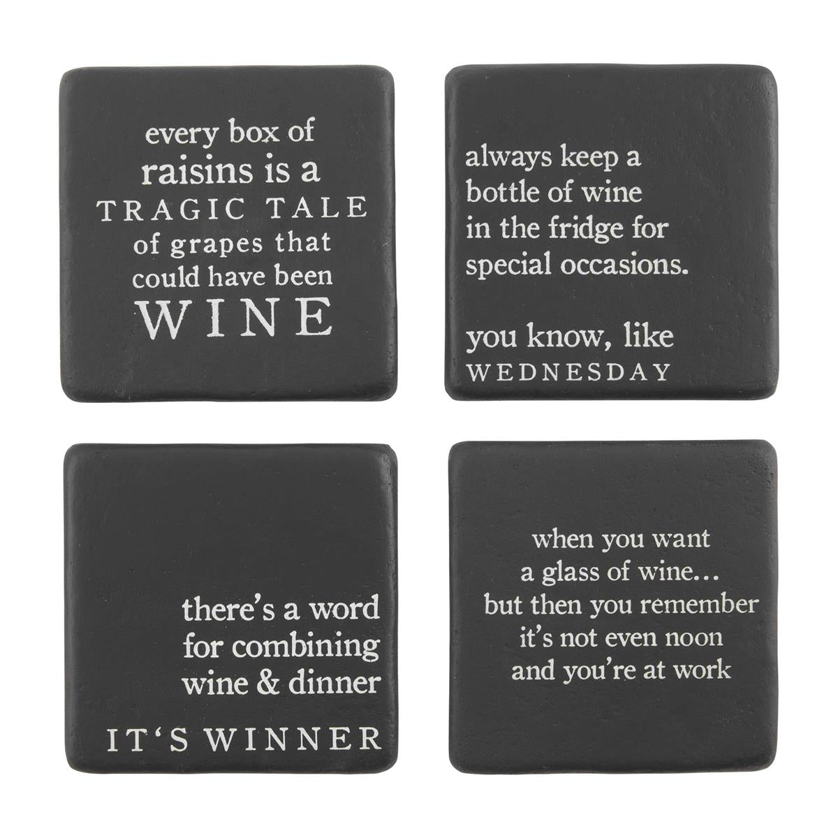 TASTING FUNNY WINE COASTERS - The Season Boutique