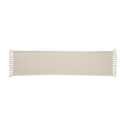 Off White Fringe Table Runner - The Season Boutique