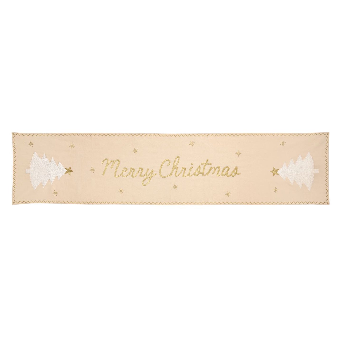 Merry Christmas Snowflake Tree Runner