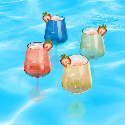 Unbreakable Stemmed Wine Glasses Set of 8