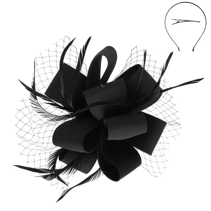 Feathered Loopy Sinamay Fascinator