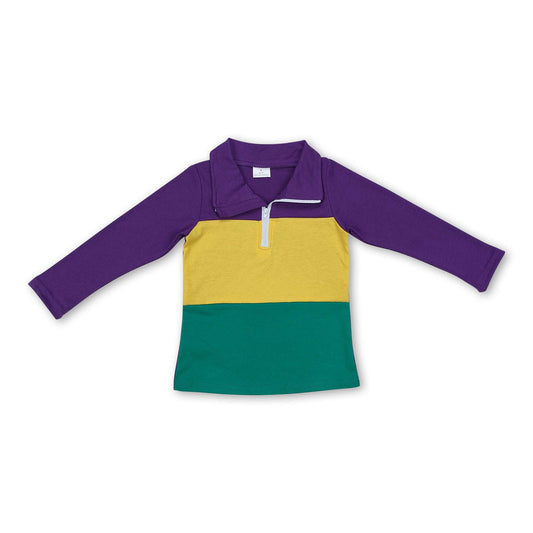 Mardi Gras Striped Pullover - The Season Boutique