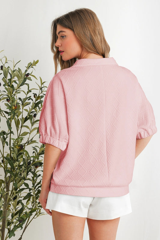 Zip Collared Top