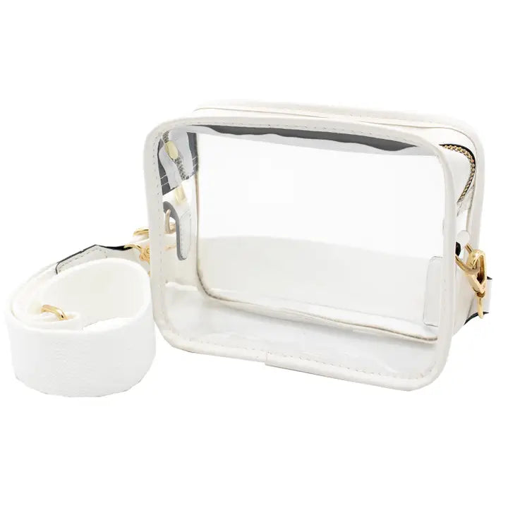 White Camera Clear Crossbody