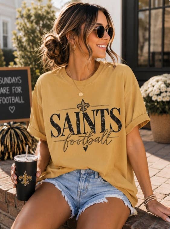 Saints Football Tee