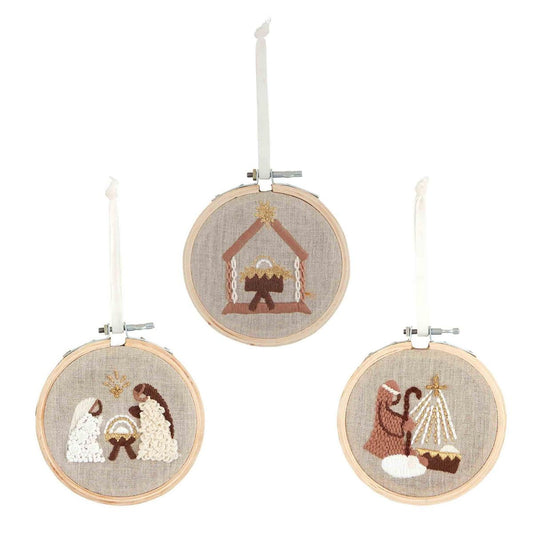 Nativity Hoop Ornaments - The Season Boutique