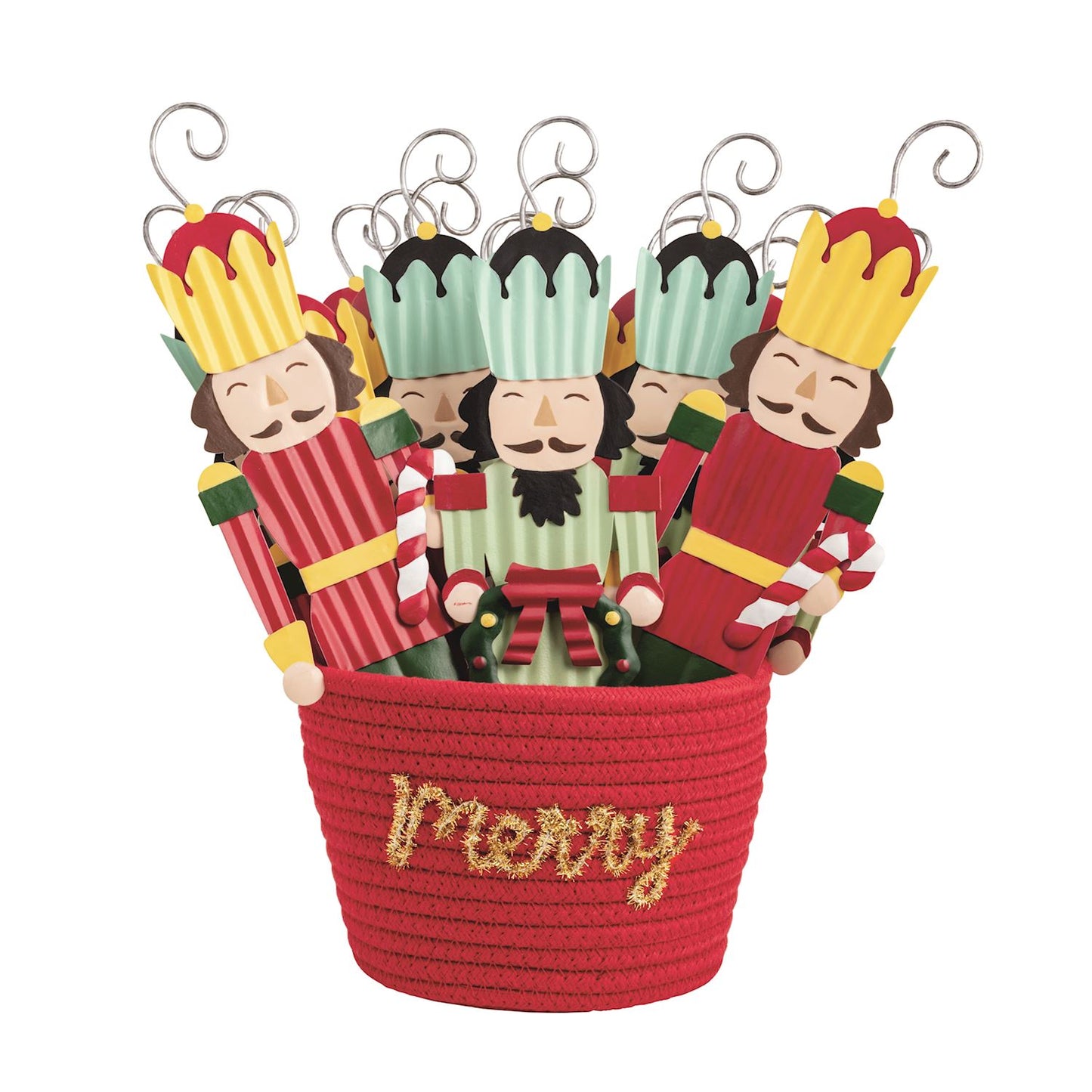 Wreath Tin Nutcracker Ornament