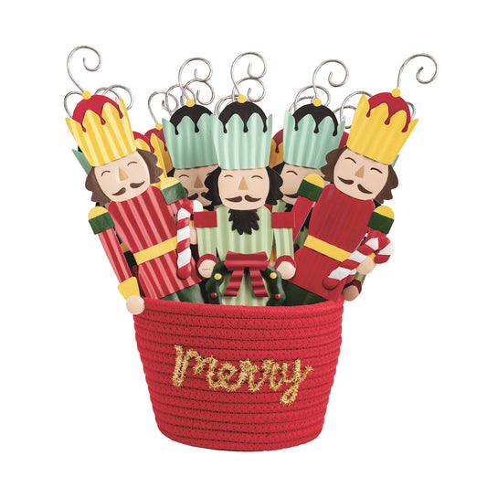 Wreath Tin Nutcracker Ornament