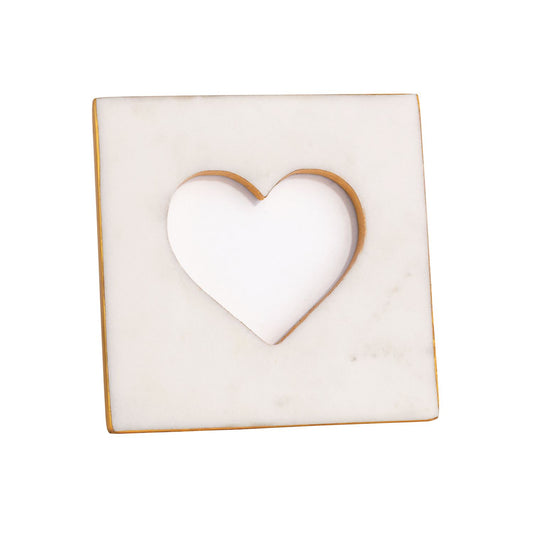 Marble Heart Frame 3 X 3 Photo opening